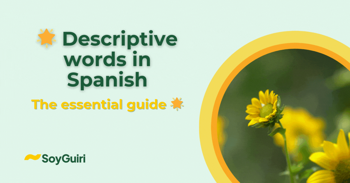 descriptive words in spanish​