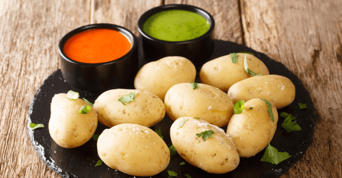 Papas arrugadas with mojo picón